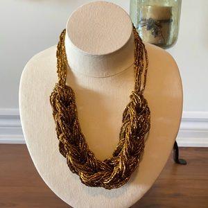 Beautiful gold/copper beaded necklace